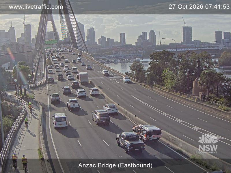 Anzac Bridge (Eastbound) - Webcams