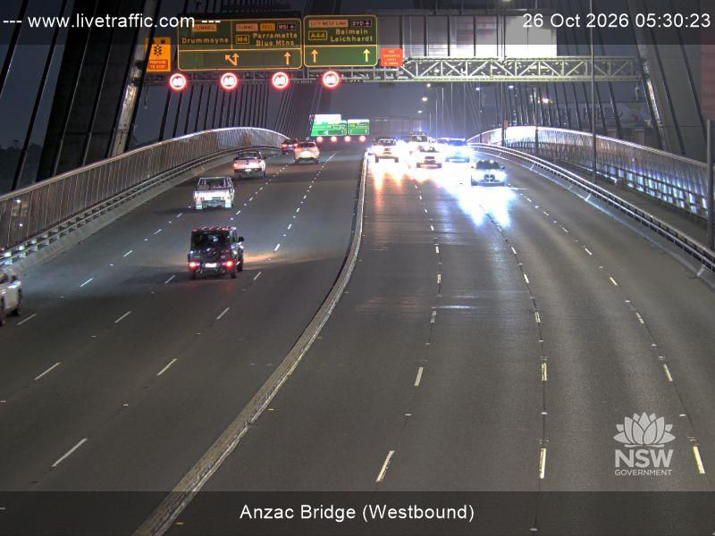 Anzac Bridge (Westbound) - Yesterday