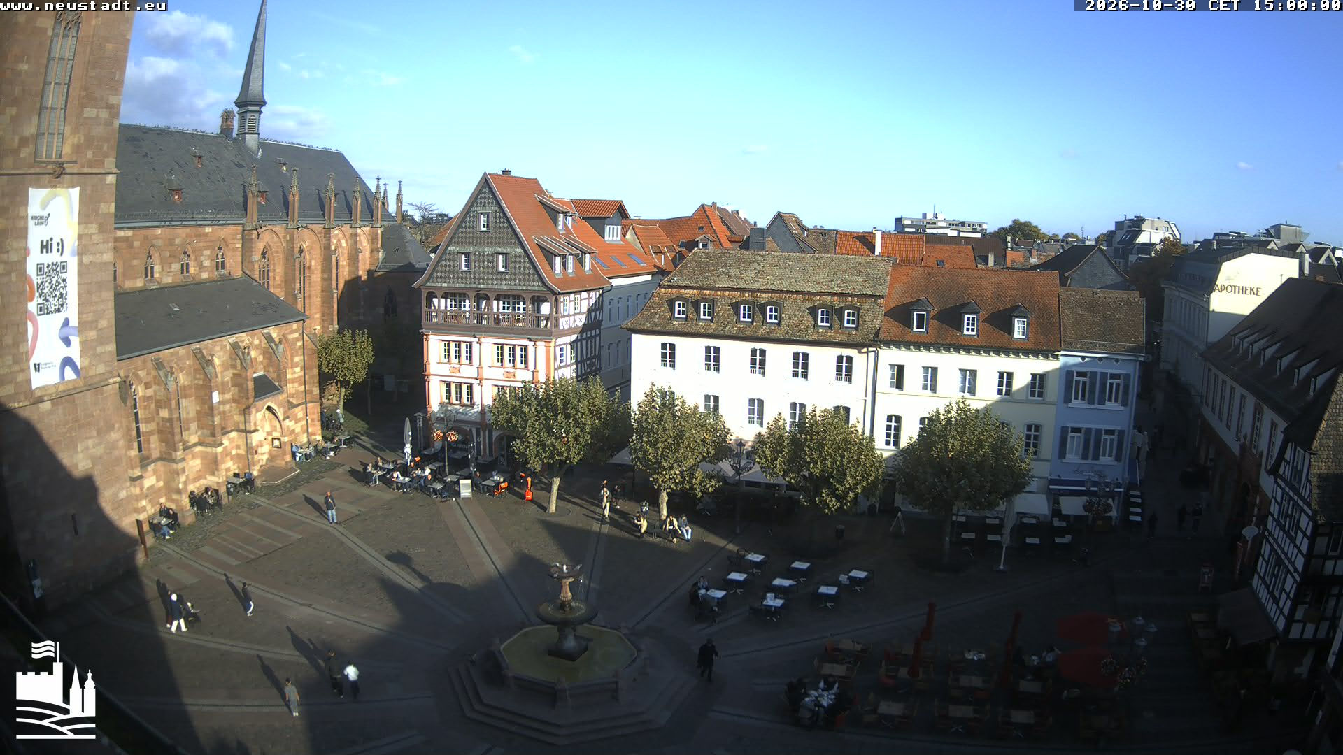 Neustadt a. d. Weinstraße: Marktplatz with Stiftskirche - Вчера