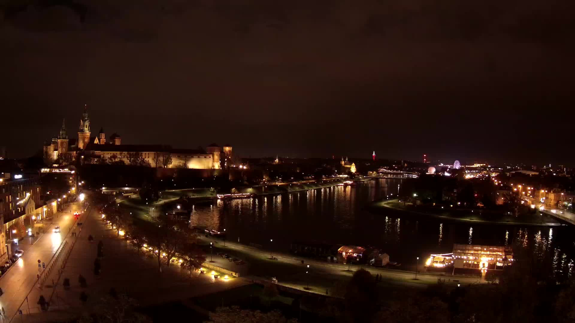 Kraków - Wawel i zakole Wisły - Kamera web