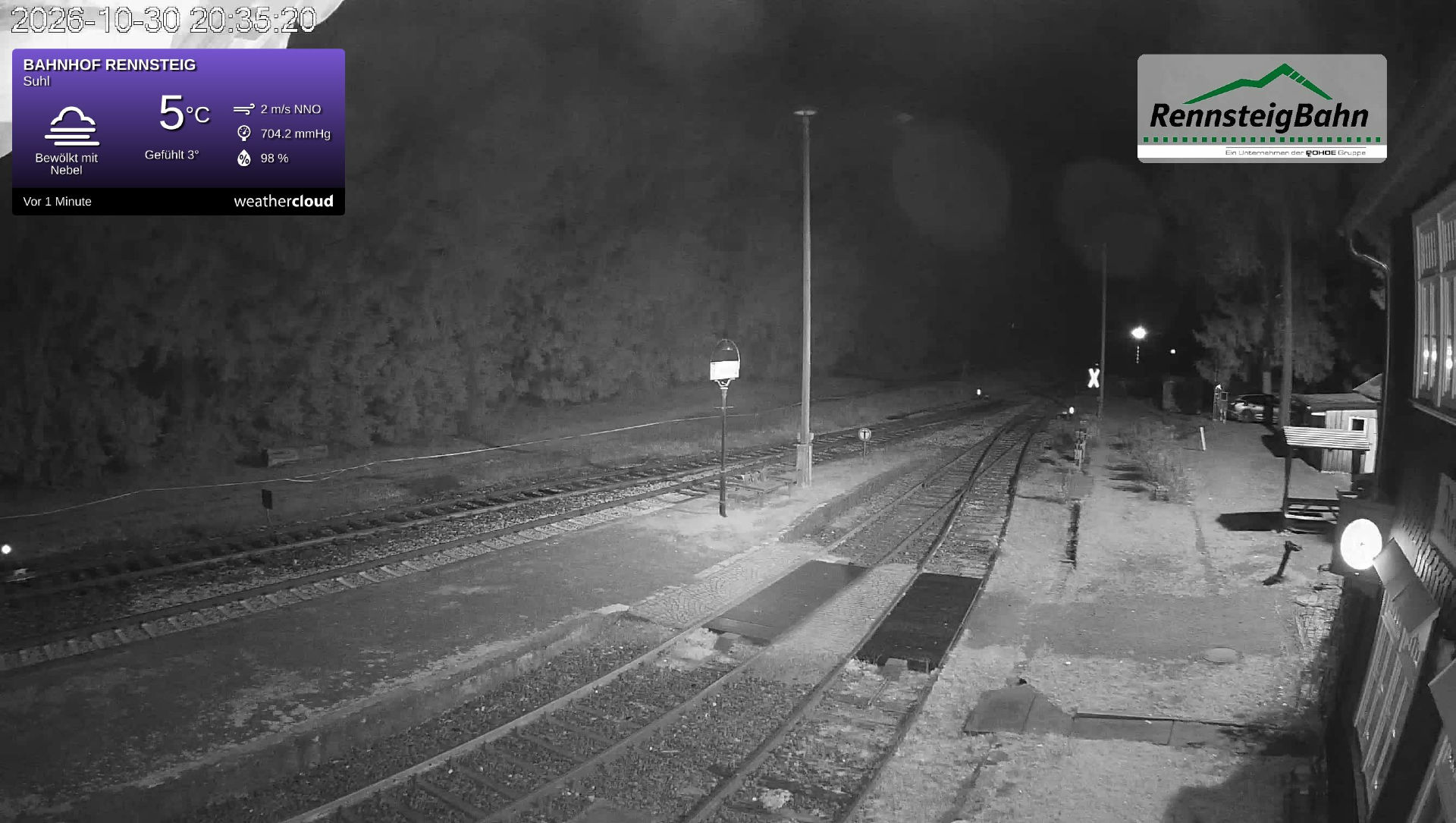 Schmiedefeld am Rennsteig - Bahnhof Rennsteig - Webcams