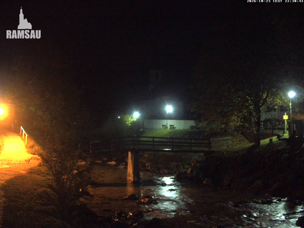 Webcam Pfarrkirche Ramsau - Gestern