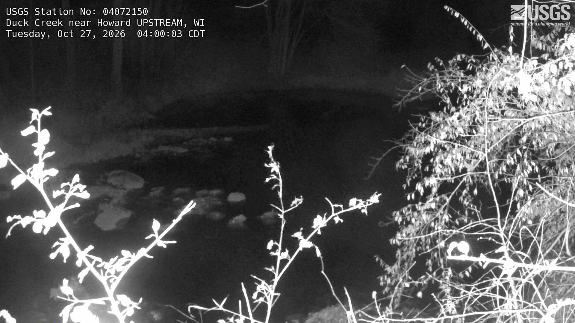 Duck Creek near Howard UPSTREAM - Webcams