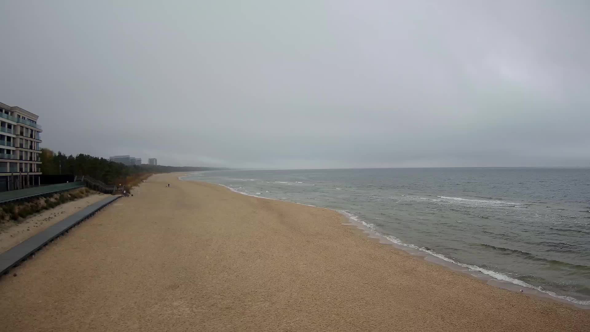 Międzyzdroje - widok na plażę - Včera