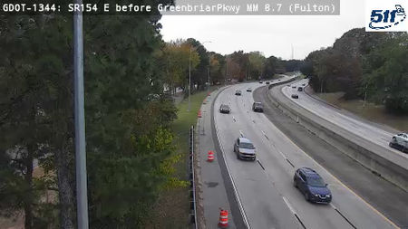 GDOT-1344: SR154 E before GreenbriarPkwy MM 8.7 (Fulton) - Webcams