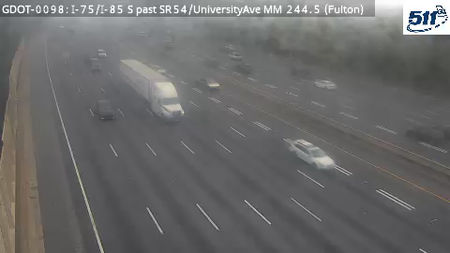 GDOT-0098: I-75/I-85 S past UniversityAve MM 244.2 (Fulton) - Webcams