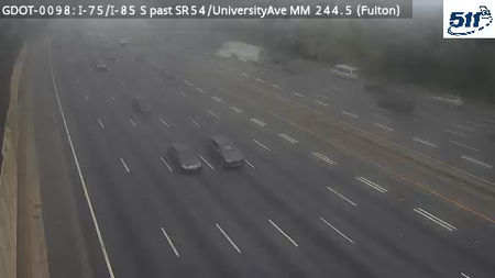 GDOT-0098: I-75/I-85 S past UniversityAve MM 244.2 (Fulton) - Webcams