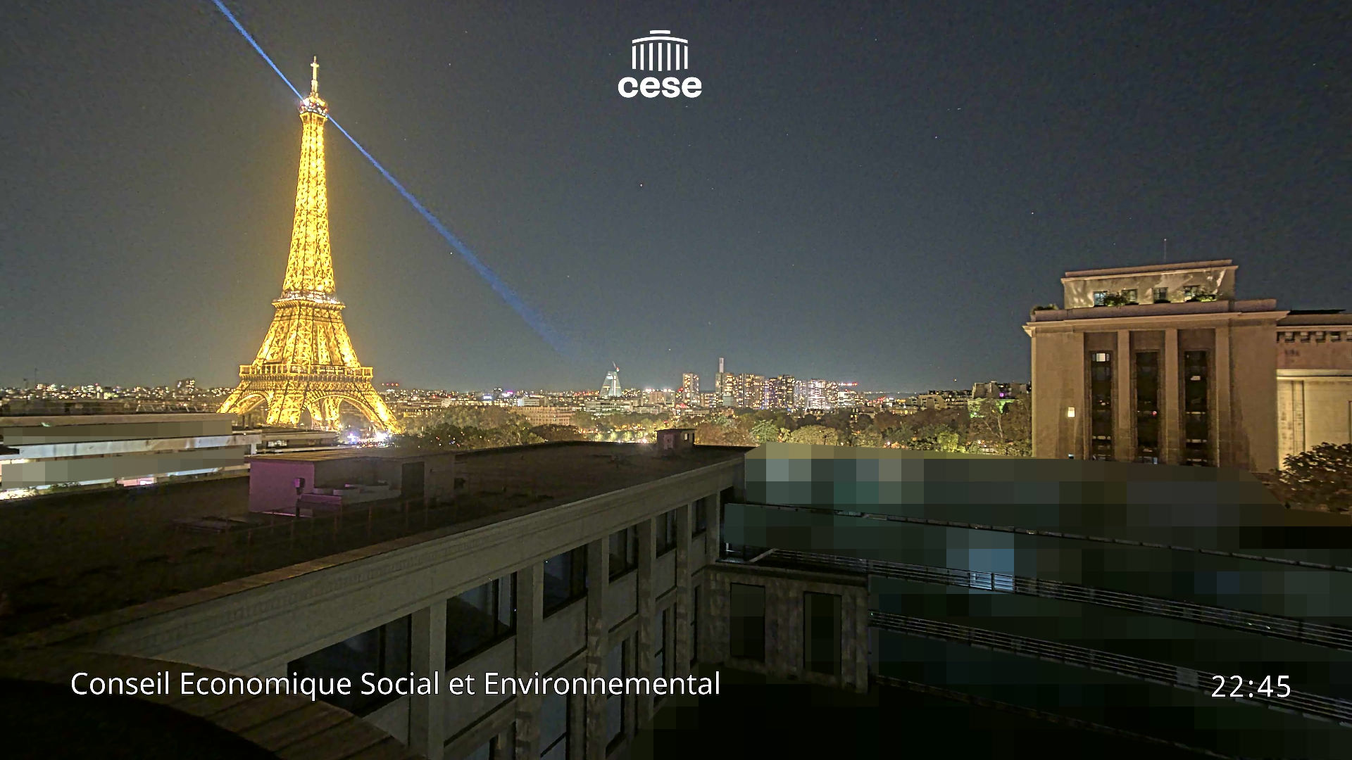 Quartier de Chaillot: Webcam Paris - La tour Eiffel CESE - 昨天
