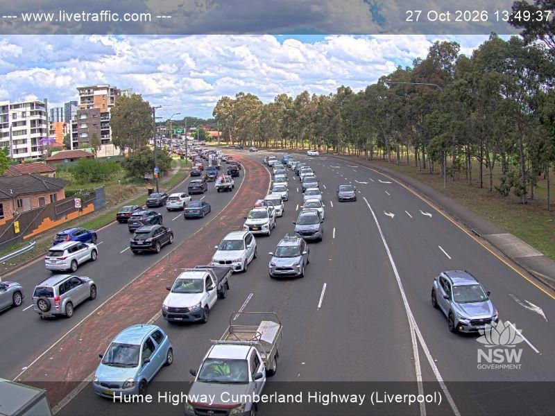 Hume Highway (Cumberland Highway, Liverpool) - Webcams