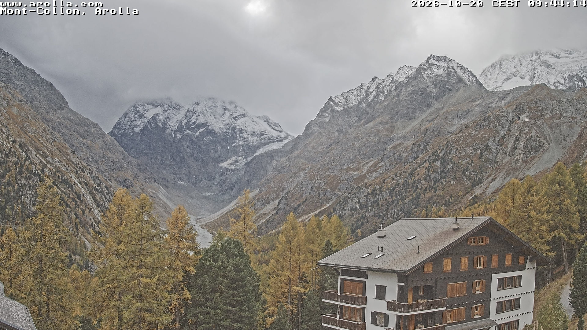 Arolla - Vue sur la forêt du Kurhaus et le Mont-Collon - 어제
