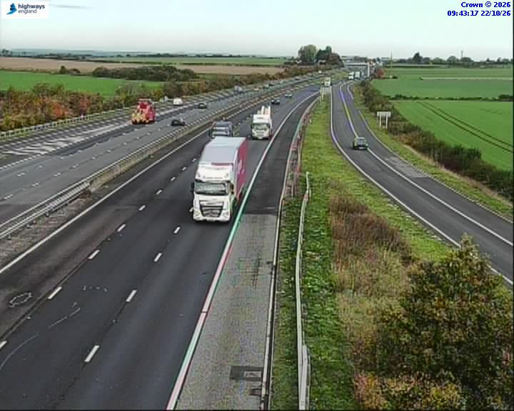 A1(M) J49 Dishforth Interchange - Вчера