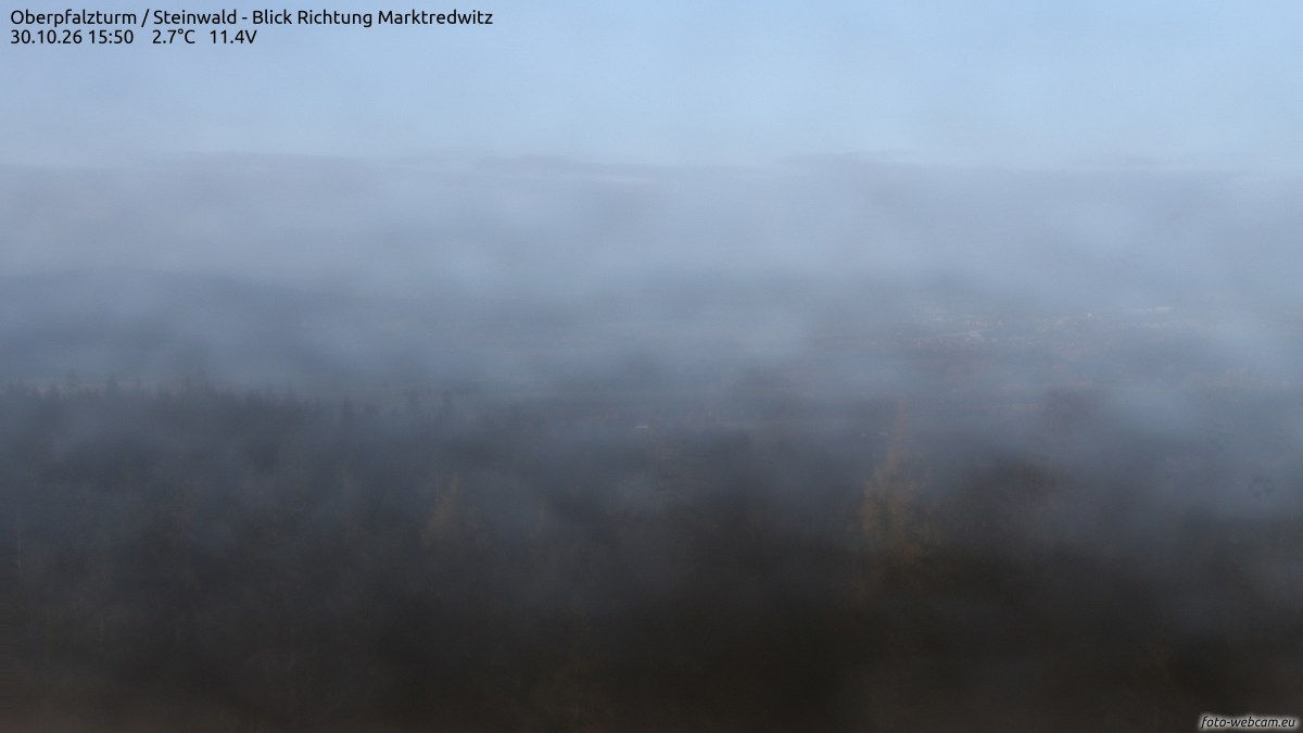 Oberpfalzturm / Steinwald - Blick Richtung Marktredwitz - Gestern
