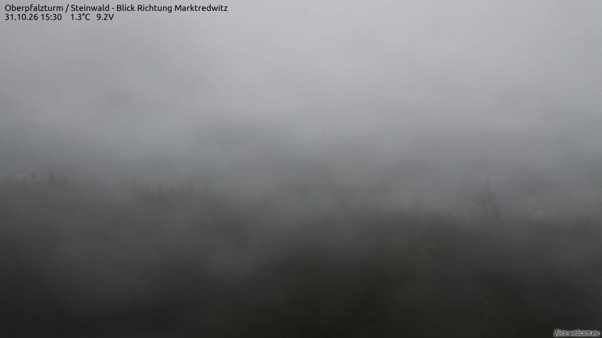 Oberpfalzturm / Steinwald - Blick Richtung Marktredwitz - Webkameras