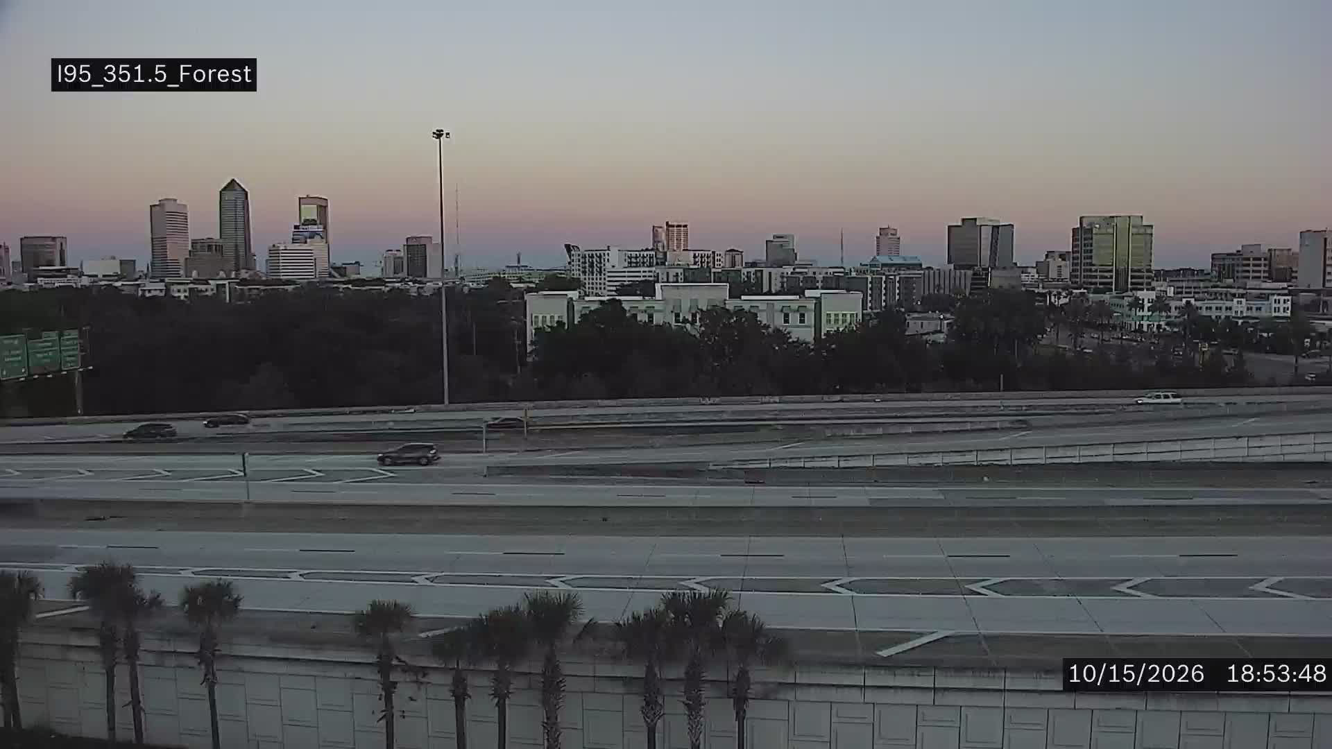 I-10 Collector at Forest St - Yesterday