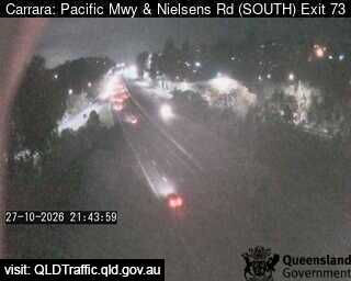 Carrara - Pacific Motorway & Nielsens Road - Exit 73 - South - Yesterday