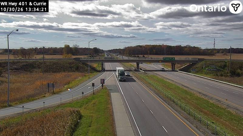 Highway 401 at Currie Road - Yesterday