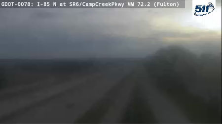 GDOT-0078: I-85 S at SR6/CampCreekPkwy MM 72.2 (Fulton) - Webcams