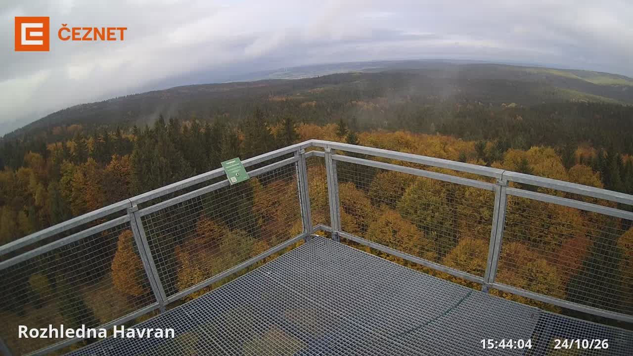 Lesná - rozhledna Havran - včera