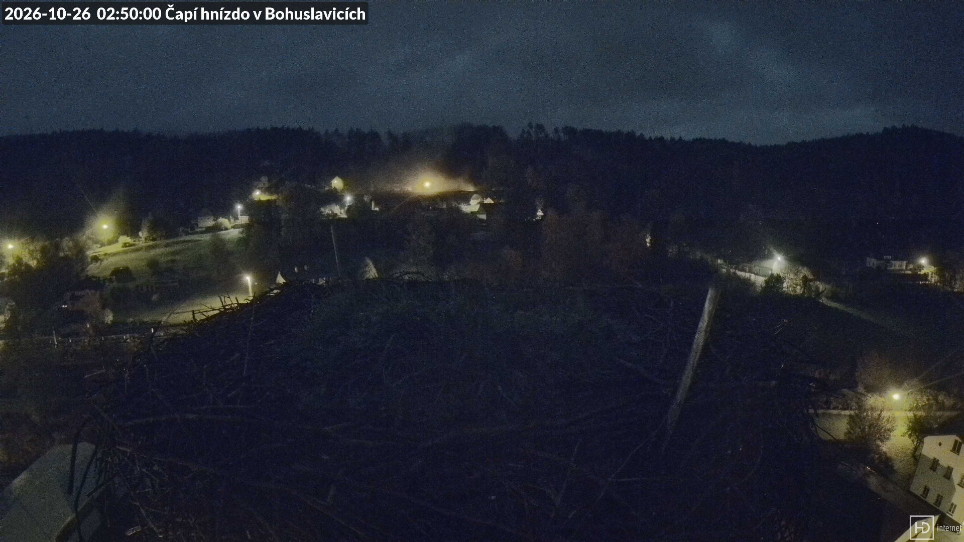 Čapí hnízdo v Bohuslavicích u Trutnova